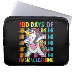 100 Days Of Magical Learning Unicorn School Laptop Sleeve