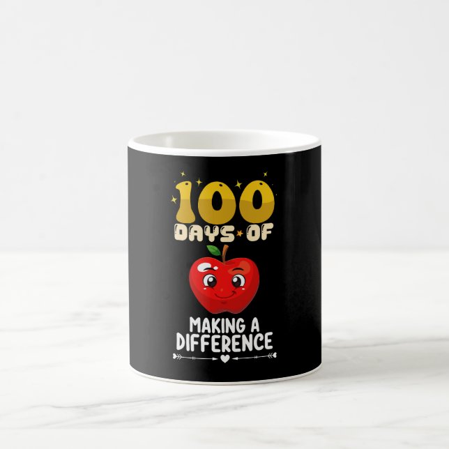 100 Days Of Making A Difference Apple Coffee Mug (Center)