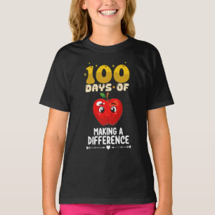 100 Days Of Making A Difference Apple T-Shirt