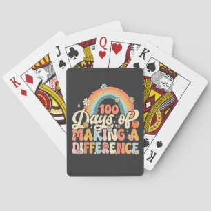 100 Days of Making a Difference Rainbow Teaching Playing Cards