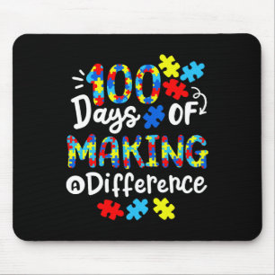 100 Days Of Making A Difference School Kids Autism Mouse Pad
