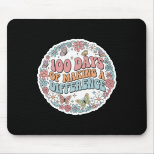 100 Days Of Making A Difference School Teacher Mouse Pad
