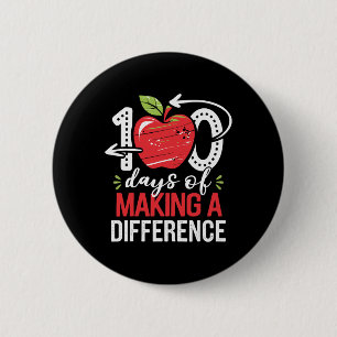 100 Days Of Making Difference 100th Day Of School  6 Cm Round Badge