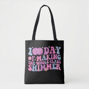 100 Days Of Making The Whole Class Shimmer Disco Tote Bag