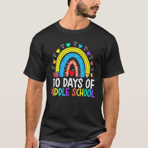 100 Days Of Middle School Happy 100th Day Rainbow T-Shirt