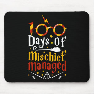 100 Days Of Mischief Managed 100th Day Of School Mouse Pad