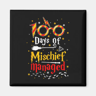 100 Days Of Mischief Managed Happy 100th Day Of Sc Magnet