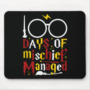 100 Days Of Mischief Managed Teacher Kid 100th Day Mouse Pad