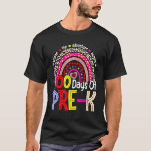 100 Days Of Pre-K Happy 100th Day Of School Rainbo T-Shirt