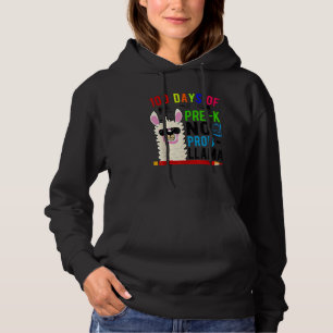 100 Days Of Pre K No Prob Llama Teacher 100th Day Hoodie