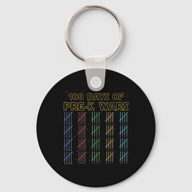 100 Days Of Pre-k Wars 100th Day Of School Key Ring (Front)