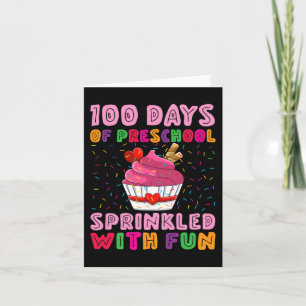 100 Days Of Preschool Sprinkled With Fun Cupcake G Card