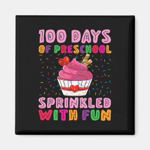 100 Days Of Preschool Sprinkled With Fun Cupcake G Magnet