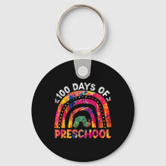 100 Days Of Preschool Tie Dye Rainbow Worm Teacher Key Ring