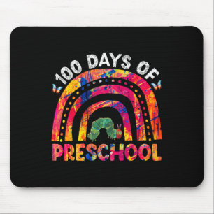 100 Days Of Preschool Tie Dye Rainbow Worm Teacher Mouse Pad