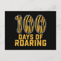 100 Days Of Roaring Tiger Funny 100th Day School