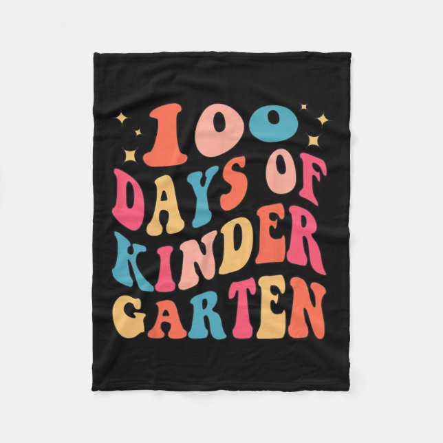 100 Days Of School1  Fleece Blanket (Front)