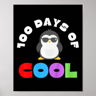 100 Days Of School 100 Days Of Cool Penguin School Poster