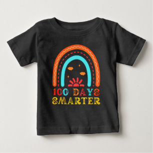 100 DAYS OF SCHOOL - 100 DAYS SMARTER RAINBOW BABY T-Shirt