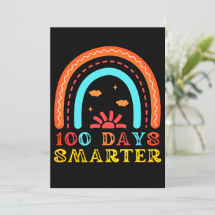 100 DAYS OF SCHOOL - 100 DAYS SMARTER RAINBOW HOLIDAY CARD