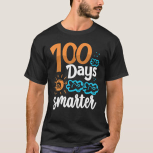 100 Days Of School 100 Days Smarter Sun And Clouds T-Shirt