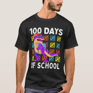 100 Days Of School 100th Day Dino T-Shirt