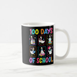 100 Days Of School 100th Day Funny Goose Boys Girl Coffee Mug