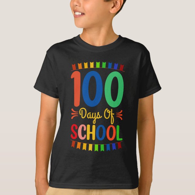 100 days of school 100th day of school 100 days T-Shirt (Front)