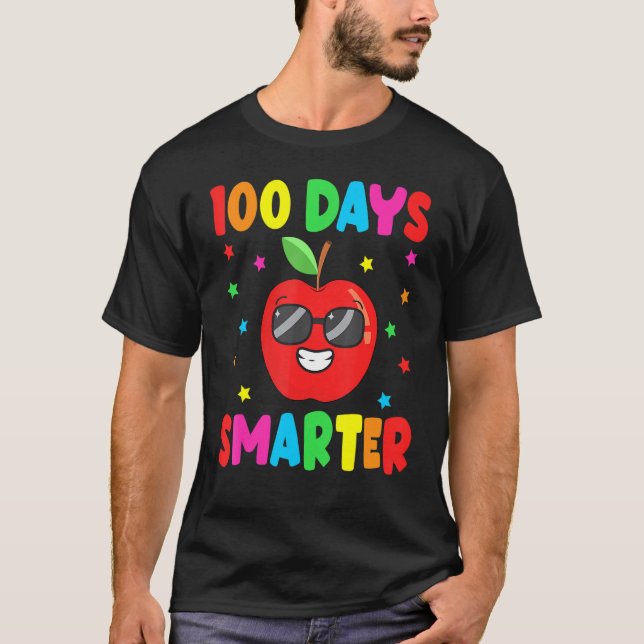 100 Days Of School 100th Day Of School Apple Kids  T-Shirt (Front)