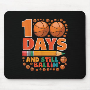 100 Days Of School 100th Day Of School Basketball Mouse Pad