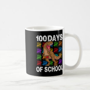 100 Days Of School 100th Day Of School Dino  Coffee Mug