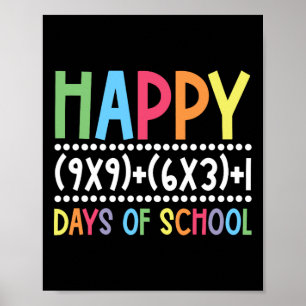 100 Days Of School 100th Day Smarter Math Formula  Poster