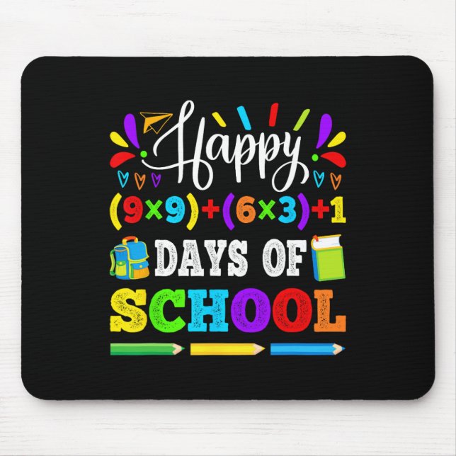 100 Days Of School 100th Math Equation Teacher Kid Mouse Pad (Front)