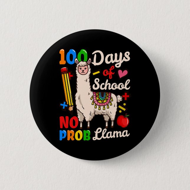 100 Days Of School 2 6 Cm Round Badge (Front)