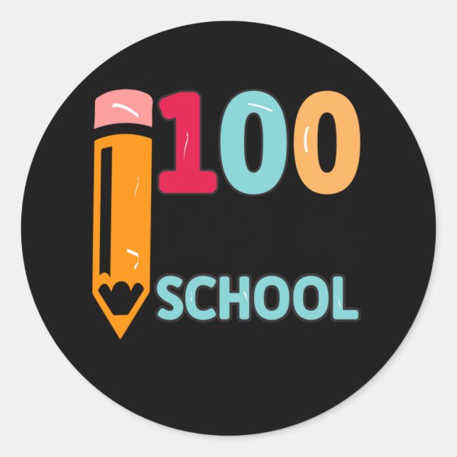 100 Days Of School 49 Classic Round Sticker (Front)