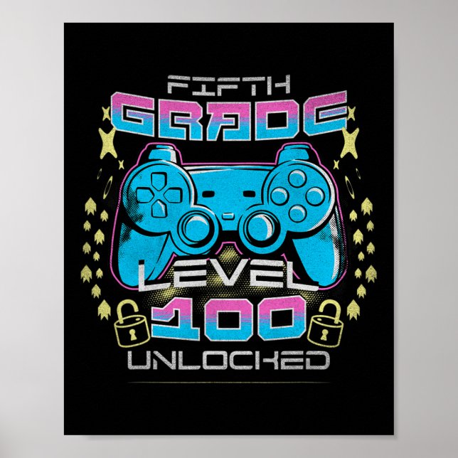 100 Days Of School 5th Grade Level Unlocked Video  Poster (Front)