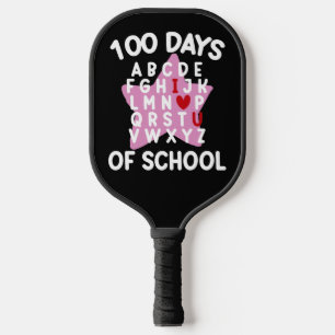 100 Days Of School Alphabet 100th Day Teacher  Pickleball Paddle