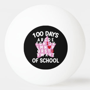 100 Days Of School Alphabet 100th Day Teacher  Ping Pong Ball
