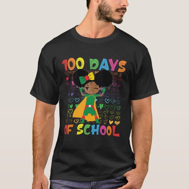 100 Days Of School and Black History Month African T-Shirt (Front)