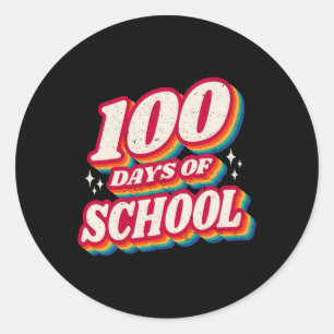 100 Days Of School And Still Loving It Hearts 100t Classic Round Sticker