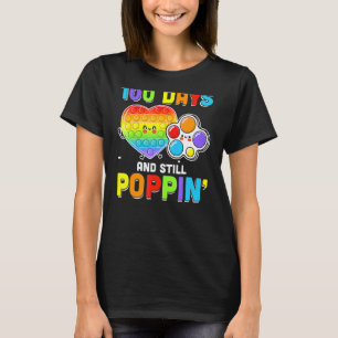 100 Days Of School And Still Poppin Heart Kids 100 T-Shirt
