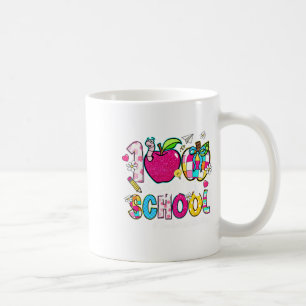 100 Days Of School Apple Checkered Teacher Istant  Coffee Mug