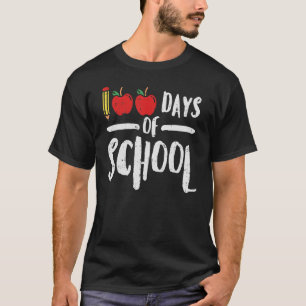 100 Days Of School Apple Shirt 100th Day Teacher P