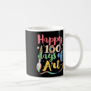 100 Days Of School Art Teacher Art Lover 100th Day Coffee Mug