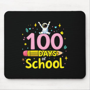 100 Days Of School Astronaut And Pencil Fun Design Mouse Pad