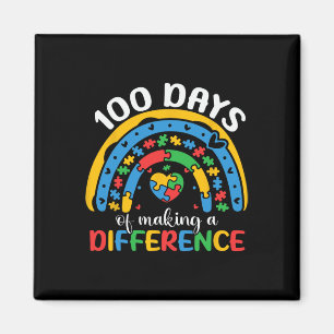 100 Days Of School Autism Awareness 100th Day Teac Magnet