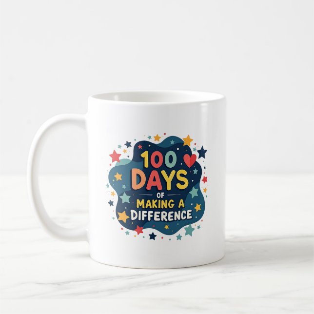 100 Days Of School Autism Awareness Mug (Left)