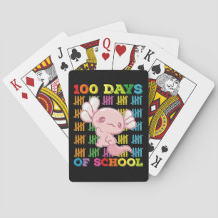 100 Days Of School Axolotl Teacher Playing Cards