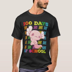 100 Days Of School Axolotl Teacher T-Shirt