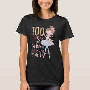 100 Days of School Ballerina Dancer Outfit Girls B T-Shirt